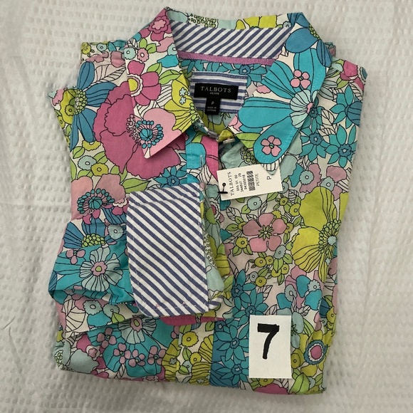 Talbots Modern Classic Button Front Shirt-long sleeve - Picture 8 of 16